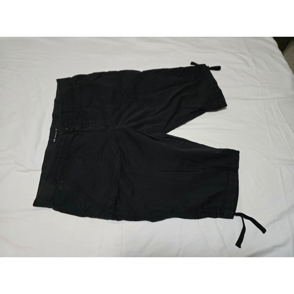 Lee Relaxed Fit Women Black Capri Cargo Pants Size 24 /0270